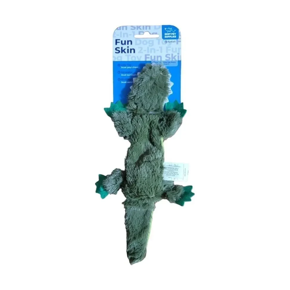 Best Pet Supplies Fun Skin Stuffless Dog Squeaky Toy Alligator Crocodile Gator